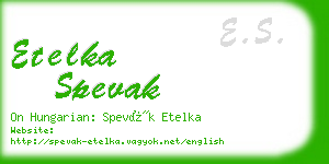 etelka spevak business card